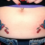 татуировка на лястовица по корем - пример за снимка 6