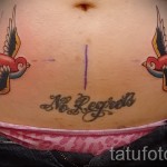 татуировка на лястовица по корем - снимка пример 21