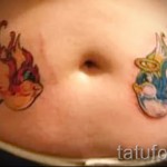 татуировка на лястовица по корем - снимка пример 28
