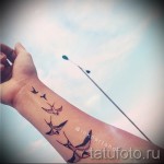 татуировка на лястовица на китката - пример за снимка 31