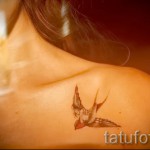 лястовична татуировка на ключицата - пример за снимка 18