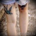 татуировка на лястовица на крака - пример за снимка 4