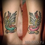 татуировка на лястовица на крака - пример за снимка 30