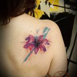Tattoo -Aquarell Lilie - Foto eksempliel der Tätowierung 13072016 1