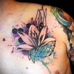 Tattoo -Aquarell Lilie - Foto eksempliel der Tätowierung 13072016 2