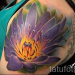 liljetatovering på skulder - fotoeksempel på en tatovering fra 13072016 2