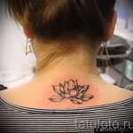 liljetatovering på halsen - fotoeksempel på en tatovering fra 13072016 33