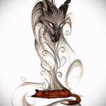Fuchs Tattoo auf dem Bein Designs - siehe Bilder 25.04-2.016 4