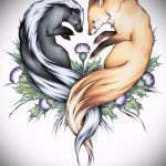 Fuchs Tattoo auf dem Bein Designs - siehe Bilder 25.04-2.016 5