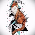 Fuchs Tattoo auf dem Bein Designs - siehe Bilder 25.04-2.016 7