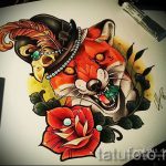 Fuchs Tattoo farbigen Skizzen - siehe Bilder 25.04-2.016 2