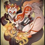 Fuchs Tattoo farbigen Skizzen - siehe Bilder 25.04-2.016 4