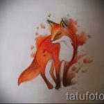 renard tatouage croquis colorés - voir les photos 2016.04.25. 1
