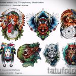 renard tatouage croquis colorés - voir les photos 2016.04.25. 4