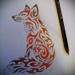 példa egy menő róka tetoválás vázlatára