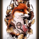 róka tetoválás vázlatok színes-lásd a képeket 2016.04.25 17