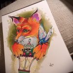 róka tetoválás vázlatok színe-lásd a képeket 2016-04-25 22