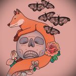 róka tetoválás vázlatok színe-lásd a képeket 2016.04.25 29