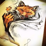 róka tetoválás vázlata-lásd a képeket 2016. 04. 25-én 4