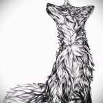 egyszerű vázlat róka tetováláshoz