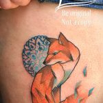 róka tetoválás a combon - menő tetoválásfotó a 03052016 -ból 1