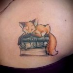 róka tetoválás a combon - menő tetoválásfotó a 03052016 -ból 2