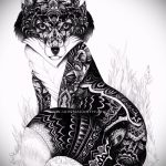 a rókaarc tetoválás egyszerűsített rajza - egy fotó egy menő tetoválásról 03052016 -ból 1