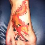 tűz róka tetoválás - frais photo de tatouage sur 03052016 1