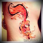 tűz róka tetoválás - frais photo de tatouage sur 03052016 2