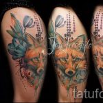 róka tetoválás a combon - menő tetoválásfotó a 03052016 -on 1