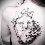 renard tatouage sur son dos - une photo de tatouage fraîche sur 03052016 2