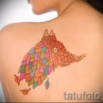 Tätowierung in Form eines Fuchses - Bild, um die Tätowierung des Schulraums von 03052016 1