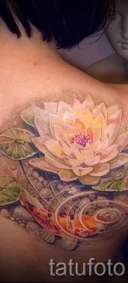 Lótuszvirág tetoválás jelentése - fotó példa 2
