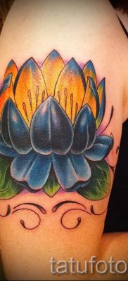 Lótuszvirág tetoválás jelentése - fotó példa 1