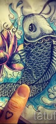 a tetovált hal és lótusz jelentése - 3. fotó példa