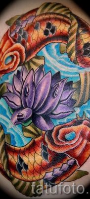 a tetovált hal és lótusz jelentése - 1. fotó példa