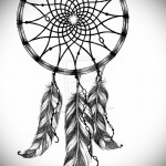 Dreamcatcher tetoválási vázlat - rendszeres rajz