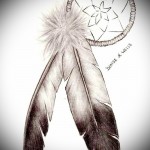 Dreamcatcher tetoválóvázlat + 2 toll