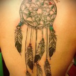 Álomfogó tetoválás a hátán - fényképes példa a 11122014 4 számra