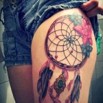 álomfogó tetoválás a combon - fotó példa 11122014 1. sz