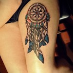 álomfogó tetoválás a combon - fotó példa 11122014 -ből 2. sz
