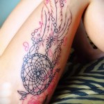 álomfogó tetoválás a lábán - fotó példa 11122014 8. sz