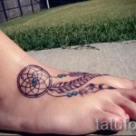 álomfogó tetoválás a lábán - fotó példa 11122014 23. szám