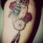 álomfogó tetoválás egy bagoly - fotó példa 11122014 18. sz