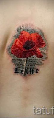 وشم الخشخاش على الظهر - صورة لمقال حول معنى الوشم 2