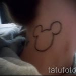 Mickey egér tetoválás a nyakán - kész tetoválás 16052016 -ból 4
