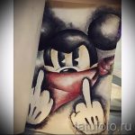 Mickey egér tetoválás baszással - kész tetoválás 16052016 -ból 2