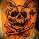 Mickey egér koponyatetoválás - kész tetoválás 16052016 -ból 1