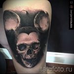 Mickey egér koponyatetoválás - kész tetoválás 16052016 -ból 3