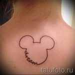 Mickey egér tetoválás vázlata 2